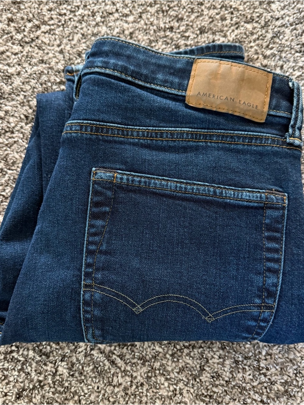 American Eagle Mens Jeans 31x32 Slim Straight AirFlex+ Stretch Medium Wash Denim